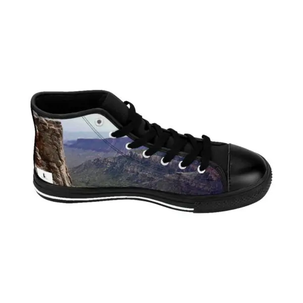 A pair of shoes with a picture on them.