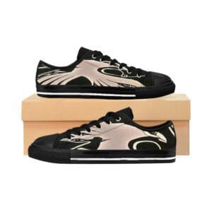 Low-top sneakers with abstract tribal design